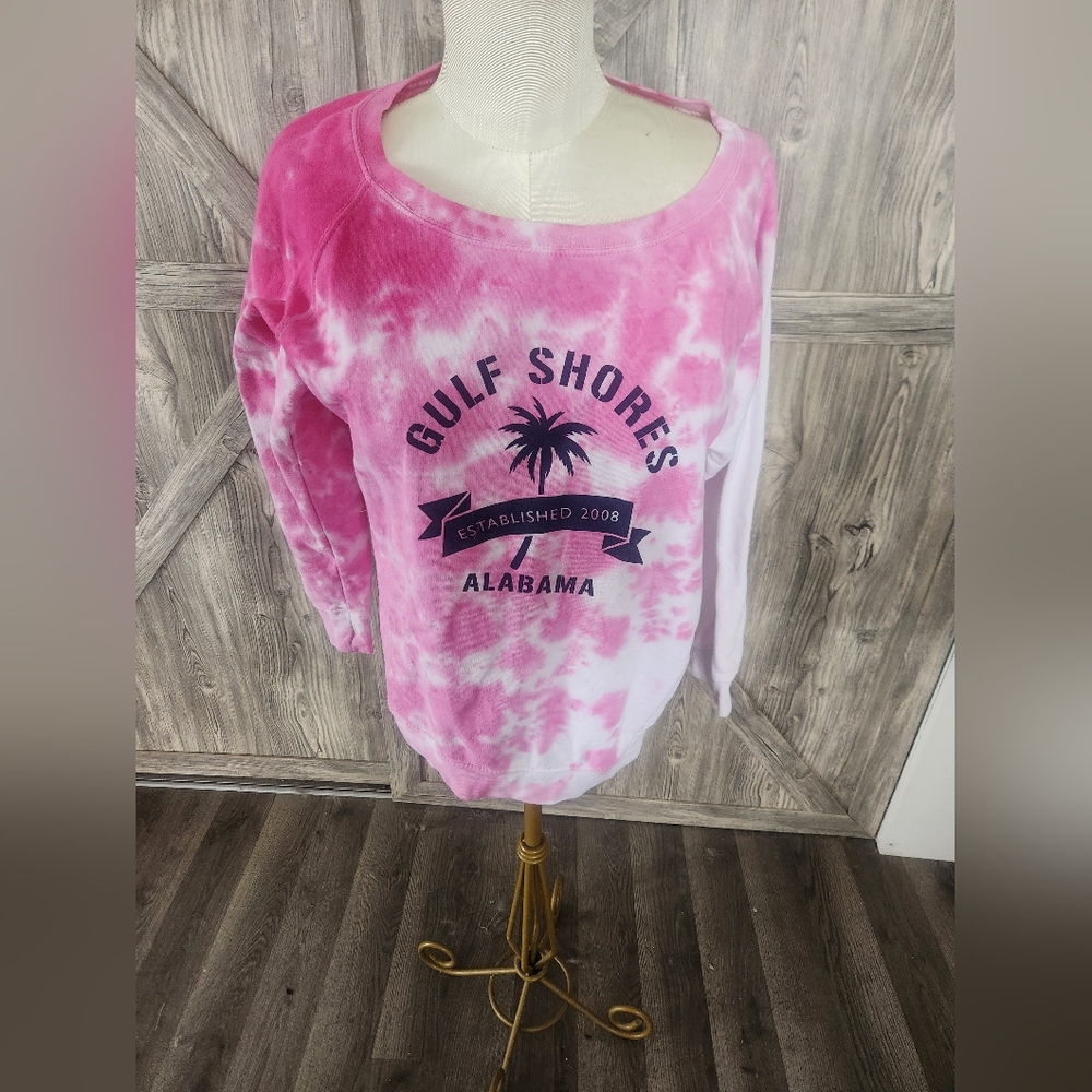 Trade Heritage Pink Tie-Dye Gulf Shores Sweatshirt